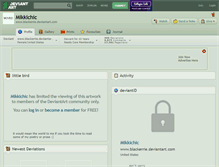 Tablet Screenshot of mikkichic.deviantart.com