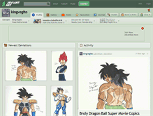 Tablet Screenshot of kingvegito.deviantart.com