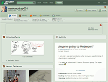 Tablet Screenshot of manicmonkey001.deviantart.com