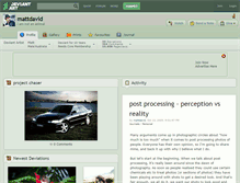 Tablet Screenshot of mattdavid.deviantart.com