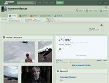 Tablet Screenshot of humannotdancer.deviantart.com