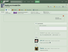 Tablet Screenshot of madzluvz-invaderzim.deviantart.com