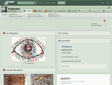 Tablet Screenshot of freakyone.deviantart.com