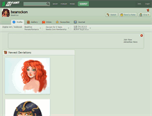 Tablet Screenshot of bearockon.deviantart.com