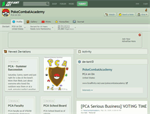 Tablet Screenshot of pokecombatacademy.deviantart.com