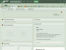 Tablet Screenshot of pee.deviantart.com