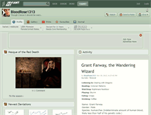 Tablet Screenshot of bloodrose1313.deviantart.com