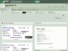Tablet Screenshot of hypershadic124.deviantart.com