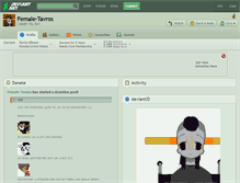 Tablet Screenshot of female-tavros.deviantart.com