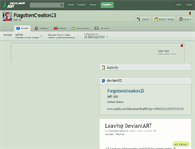 Tablet Screenshot of forgottencreation23.deviantart.com