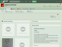 Tablet Screenshot of amberlovevixicat.deviantart.com