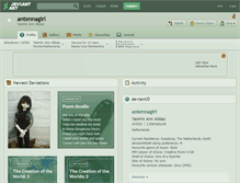 Tablet Screenshot of antennagirl.deviantart.com