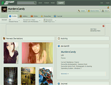 Tablet Screenshot of murderxcandy.deviantart.com