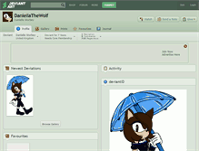 Tablet Screenshot of daniellathewolf.deviantart.com