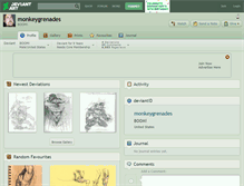 Tablet Screenshot of monkeygrenades.deviantart.com