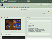 Tablet Screenshot of mattieryan.deviantart.com