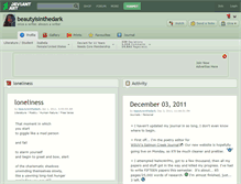 Tablet Screenshot of beautyisinthedark.deviantart.com