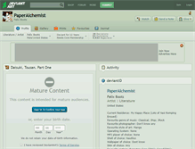 Tablet Screenshot of paperalchemist.deviantart.com