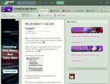 Tablet Screenshot of cristaloarual-fans.deviantart.com