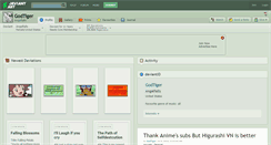 Desktop Screenshot of godtiger.deviantart.com