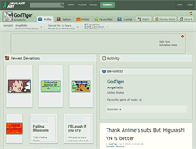 Tablet Screenshot of godtiger.deviantart.com