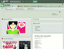 Tablet Screenshot of le-chick.deviantart.com