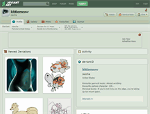 Tablet Screenshot of kittiemeow.deviantart.com