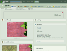 Tablet Screenshot of micrab.deviantart.com