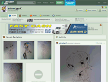 Tablet Screenshot of animetigerx.deviantart.com