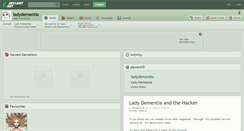 Desktop Screenshot of ladydementia.deviantart.com