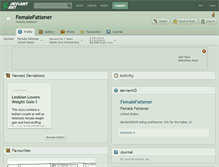 Tablet Screenshot of femalefattener.deviantart.com