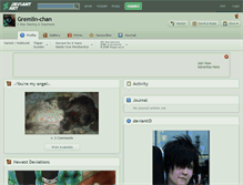 Tablet Screenshot of gremlin-chan.deviantart.com