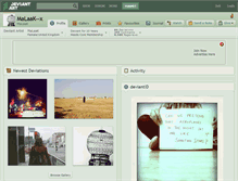 Tablet Screenshot of malaak--x.deviantart.com