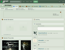 Tablet Screenshot of jennisque.deviantart.com