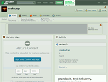 Tablet Screenshot of mrakodrap.deviantart.com