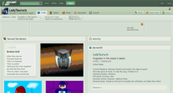 Desktop Screenshot of ladytaurucis.deviantart.com