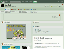 Tablet Screenshot of brolyclub.deviantart.com