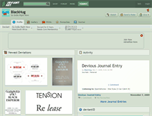 Tablet Screenshot of blackhug.deviantart.com