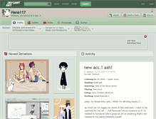 Tablet Screenshot of hana117.deviantart.com