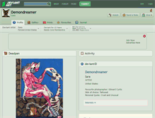 Tablet Screenshot of demondreamer.deviantart.com