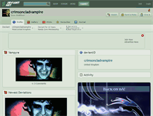 Tablet Screenshot of crimsoncladvampire.deviantart.com