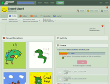 Tablet Screenshot of crazed-lizard.deviantart.com