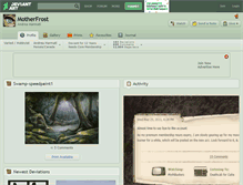 Tablet Screenshot of motherfrost.deviantart.com