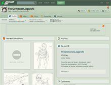 Tablet Screenshot of firedemonessjaganshi.deviantart.com