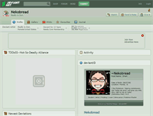 Tablet Screenshot of nekobread.deviantart.com