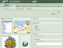 Tablet Screenshot of goo3y.deviantart.com