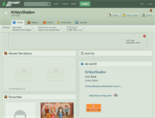 Tablet Screenshot of kristyxshadow.deviantart.com