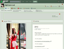 Tablet Screenshot of nightmare-lust.deviantart.com
