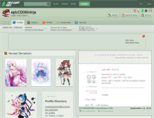 Tablet Screenshot of epiccookininja.deviantart.com