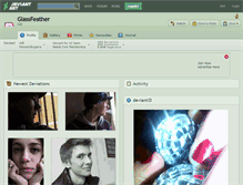 Tablet Screenshot of glassfeather.deviantart.com